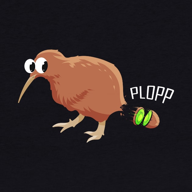 Kiwi Bird Plopp Funny Kiwi Bird by ChrisselDesigns